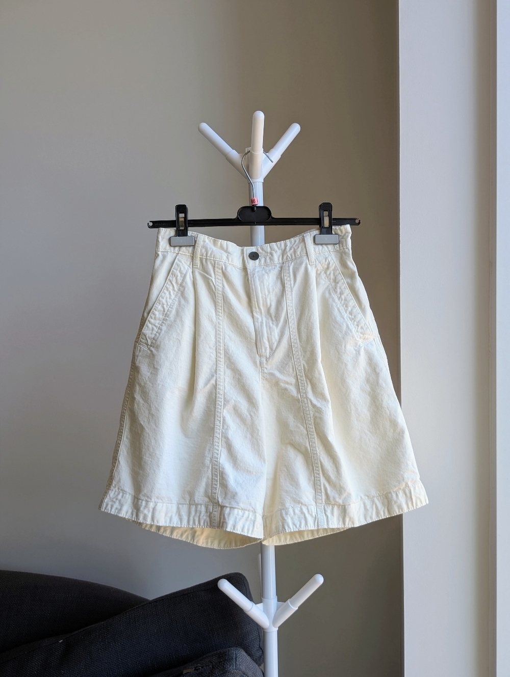 Everlane High Rise Pleated Shorts